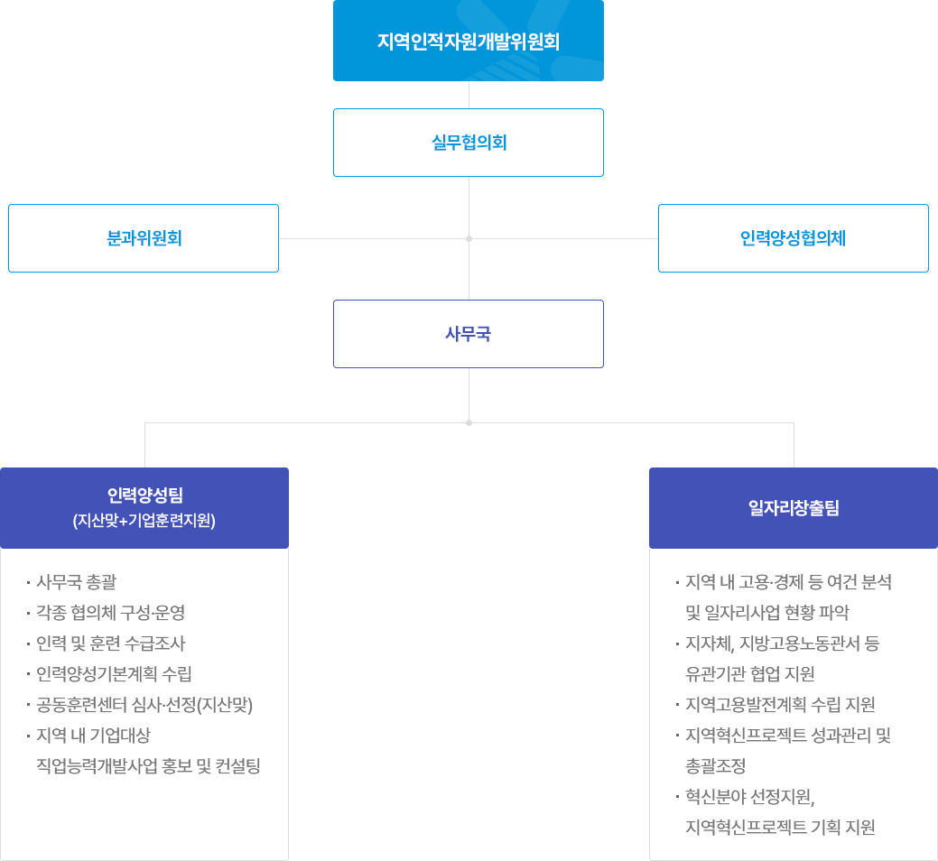 지역인적자원개발위원회 조직표